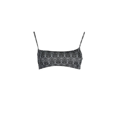 Karl Lagerfeld Beachwear Costume Mare Donna Nero Allacciatura al Collo - foto prodotto
