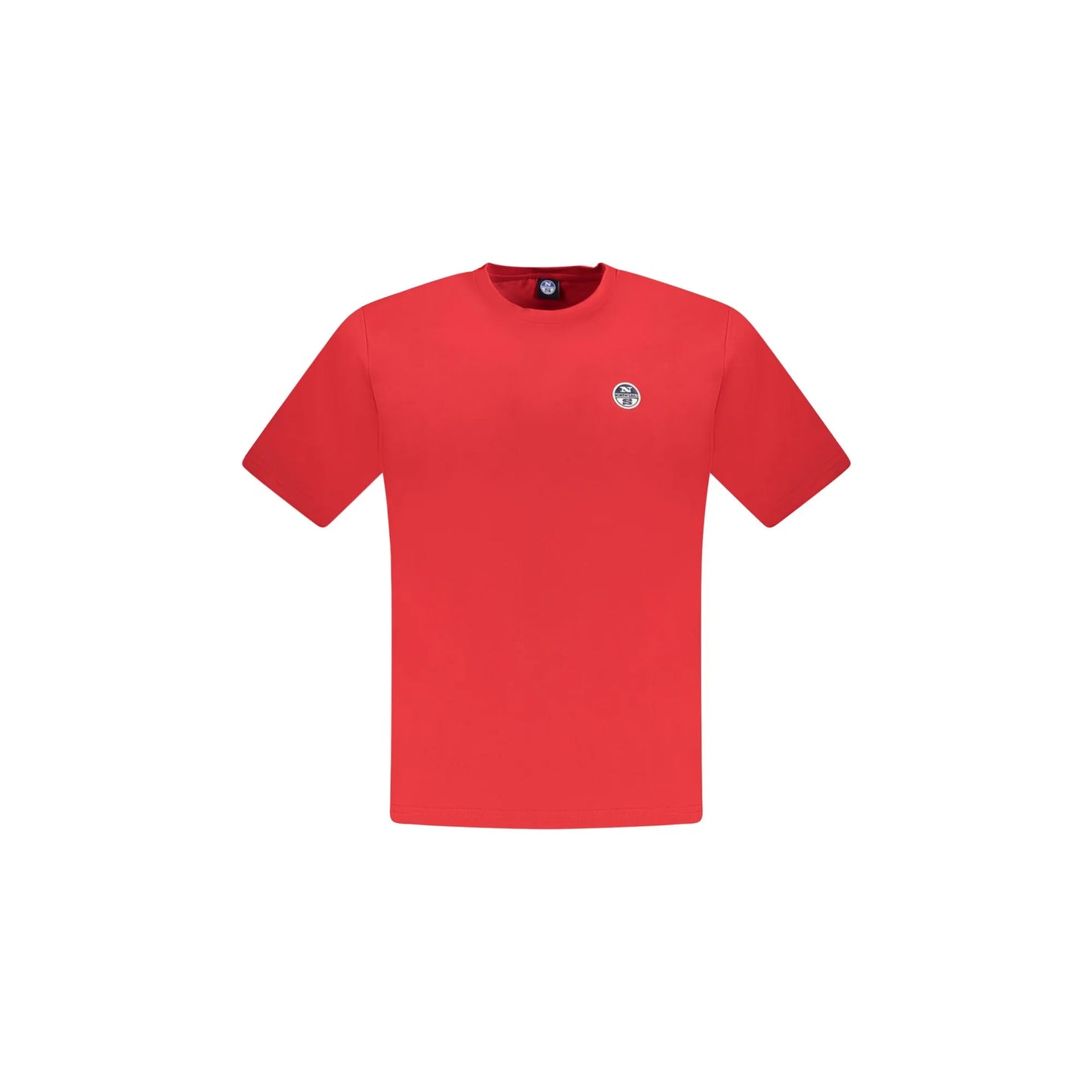 North Sails T-Shirt Uomo Rossa Girocollo Cotone Logo Rosso - foto prodotto