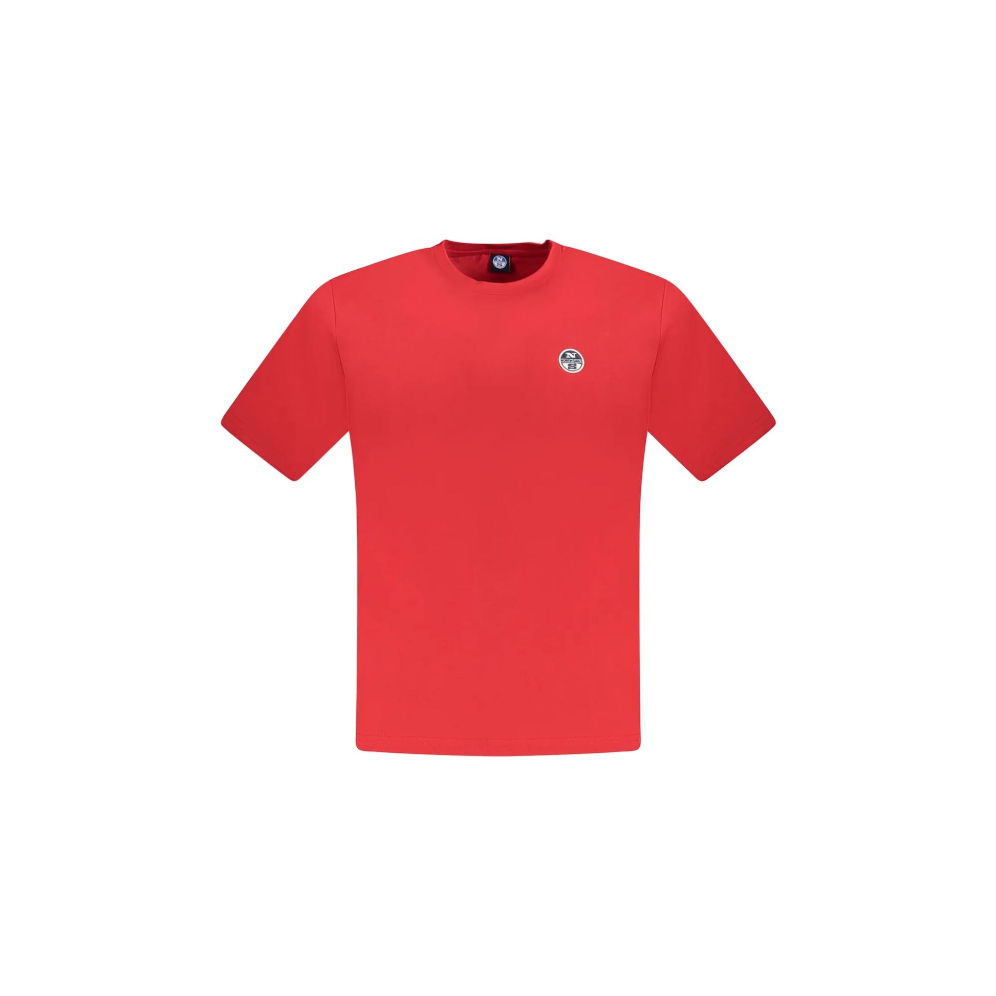 North Sails T-Shirt Uomo Rossa Girocollo Cotone Logo Rosso - foto prodotto