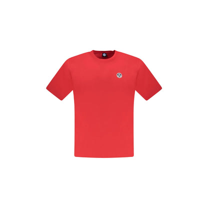 North Sails T-Shirt Uomo Rossa Girocollo Cotone Logo Rosso - foto prodotto