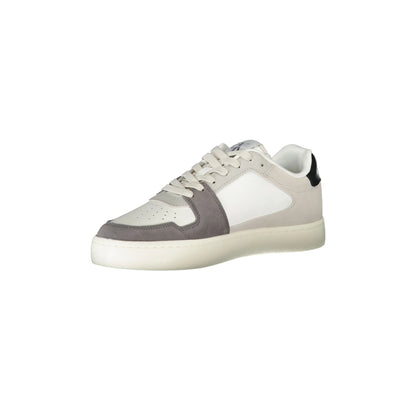 CALVIN KLEIN Scarpe Sneakers Uomo Bianche con Dettagli Neri e Verdi nero - vista 3