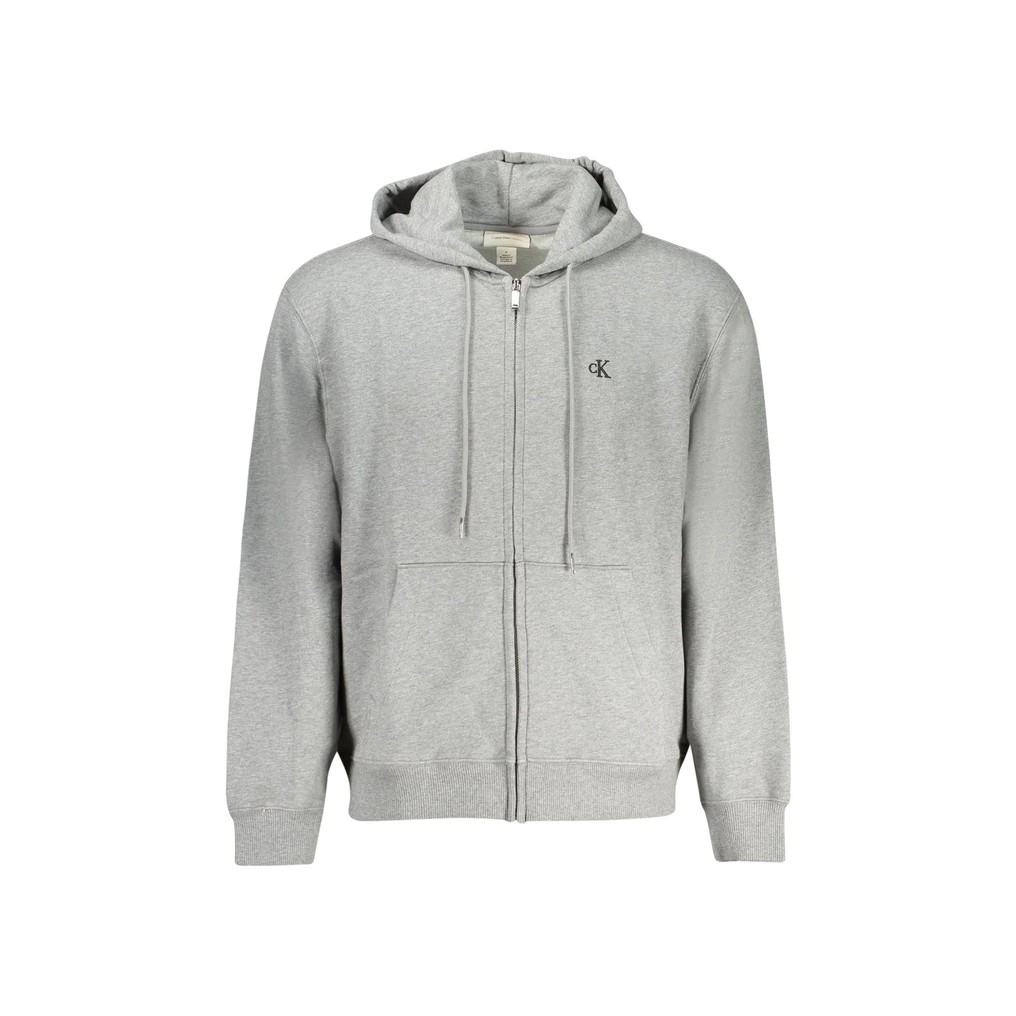 CALVIN KLEIN FELPA CON ZIP UOMO GRIGIO