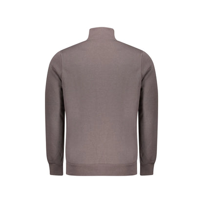 Norway 1963 Felpa Uomo Marrone con Zip Felpata Applicazione Logo Felpe - vista 2