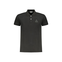 Iceberg Polo Maneci Scurte Bărbați Neagră Imprimare în Relief