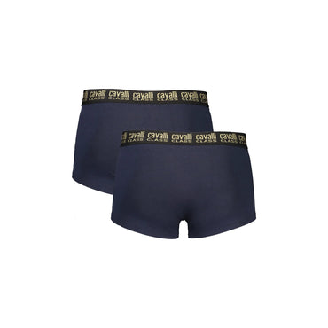Cavalli Class Boxer Uomo Blu Bi-Pack con Elastico Logo Intimo - vista 2