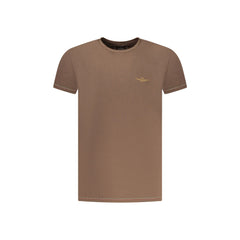 Aeronautica Militare T-Shirt Maniche Corte Uomo Marrone Logo
