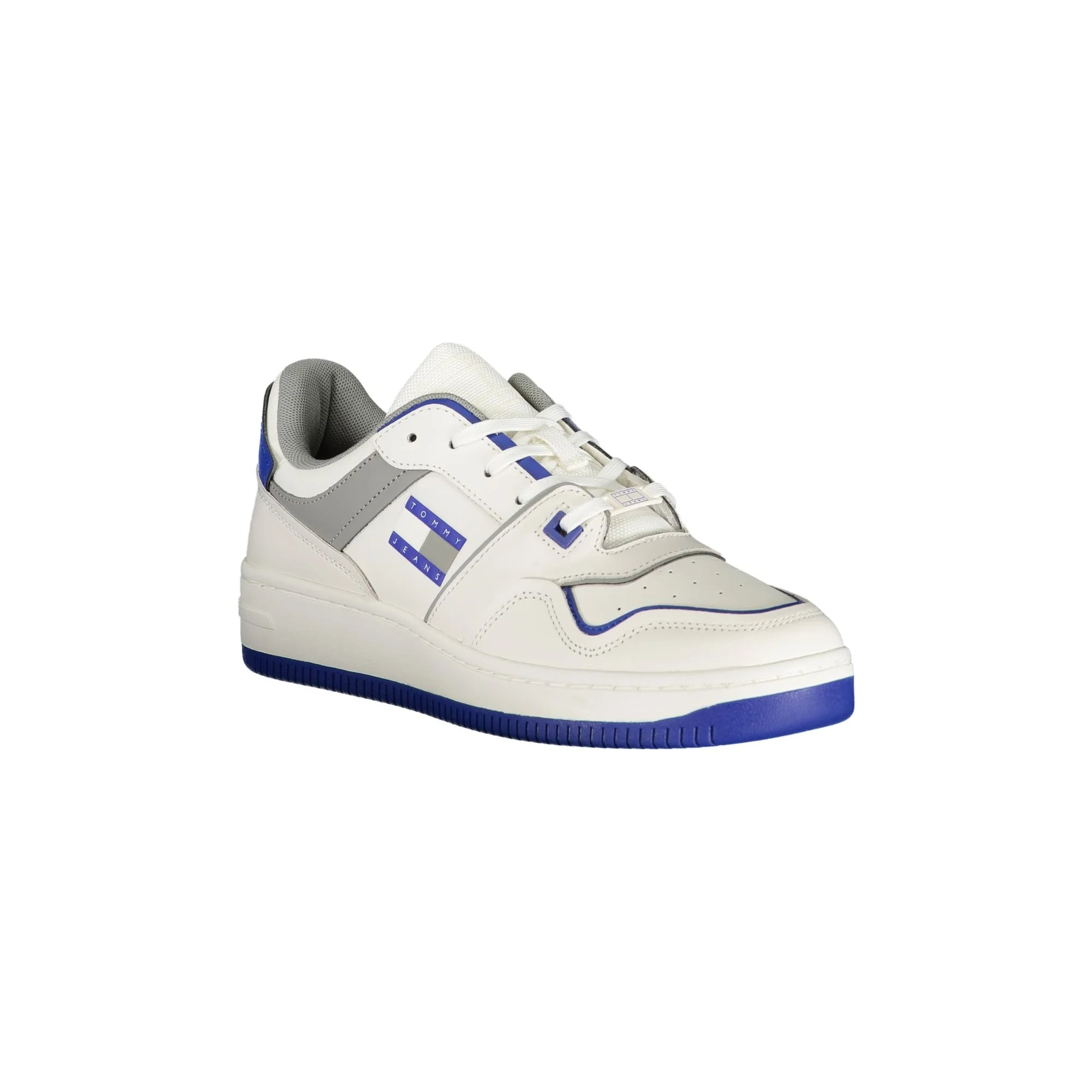 TOMMY HILFIGER Scarpe Sneakers Uomo Bianche con Dettagli Blu Royal bianco - vista 2