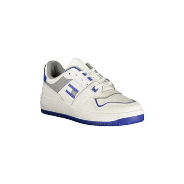 TOMMY HILFIGER Scarpe Sneakers Uomo Bianche con Dettagli Blu Royal bianco - vista 2