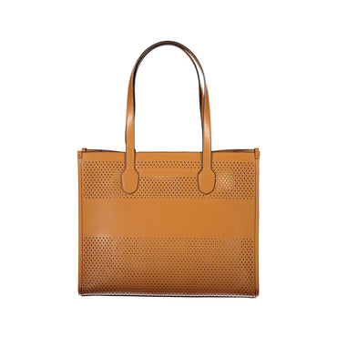 Guess Jeans Borsa a Spalla Donna Marroni Dettagli a Contrasto Borse - vista 2