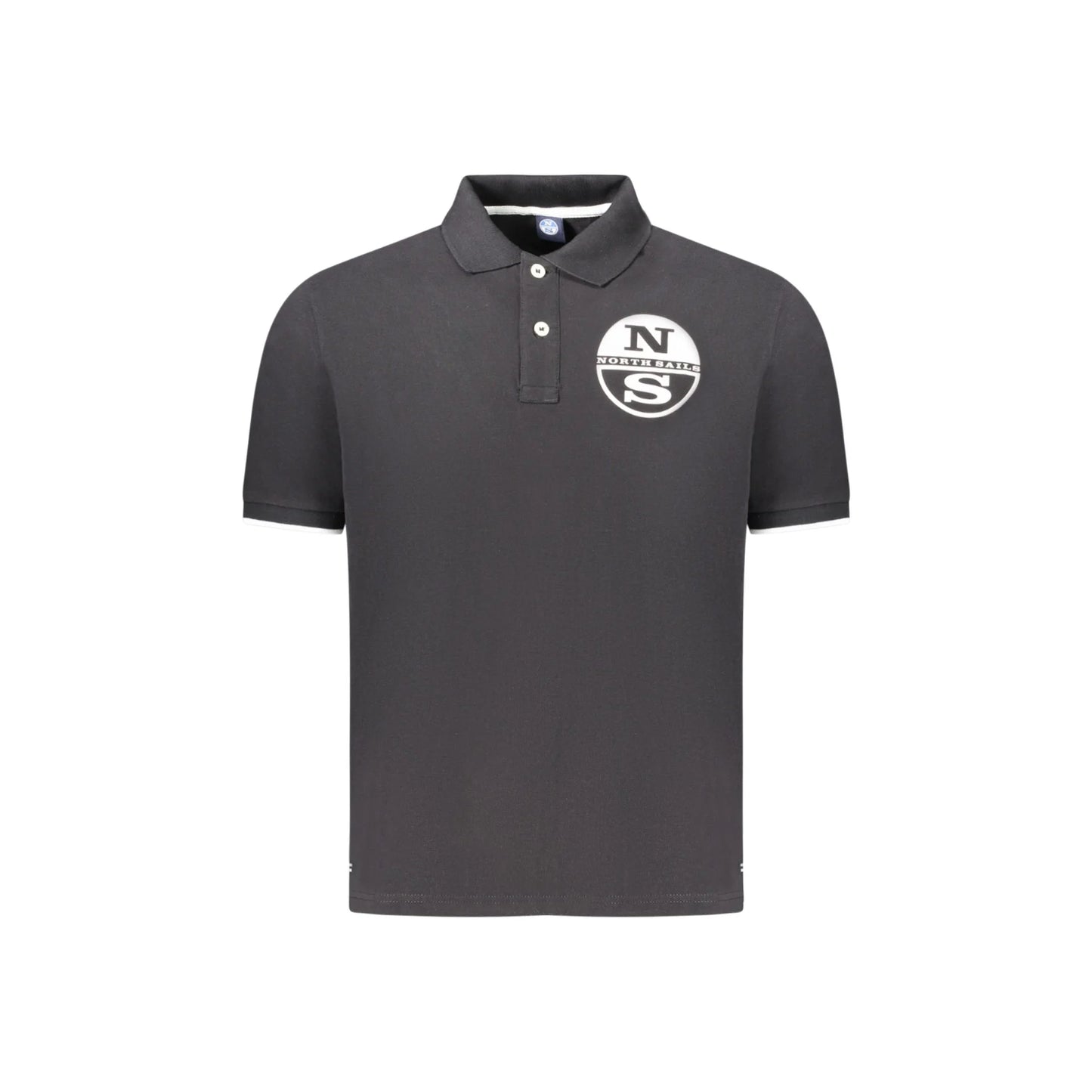 North Sails Polo Maniche Corte Uomo Nera Stampa Logo Nero - foto prodotto