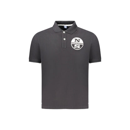 North Sails Polo Maniche Corte Uomo Nera Stampa Logo Nero - foto prodotto