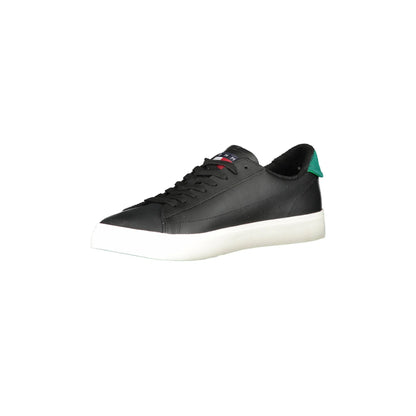 Tommy Hilfiger Sneakers Uomo Nere Dettagli a Contrasto Logo nero - vista 3