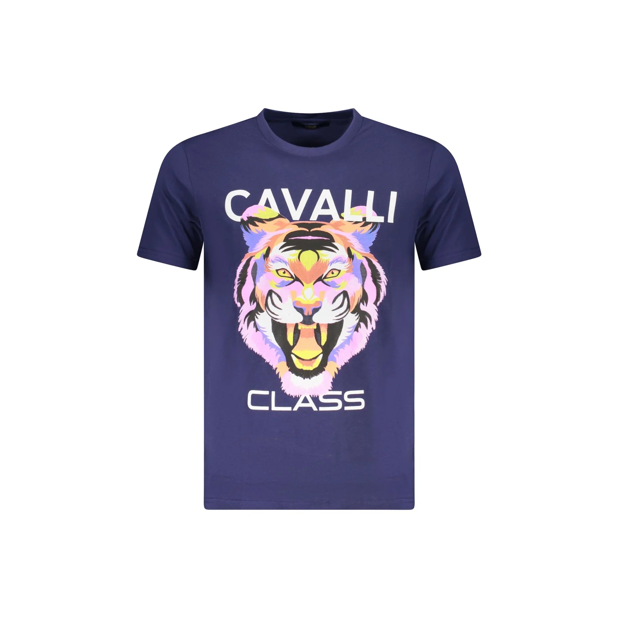 Cavalli Class T-Shirt Maniche Corte Uomo Blu Stampa - foto prodotto