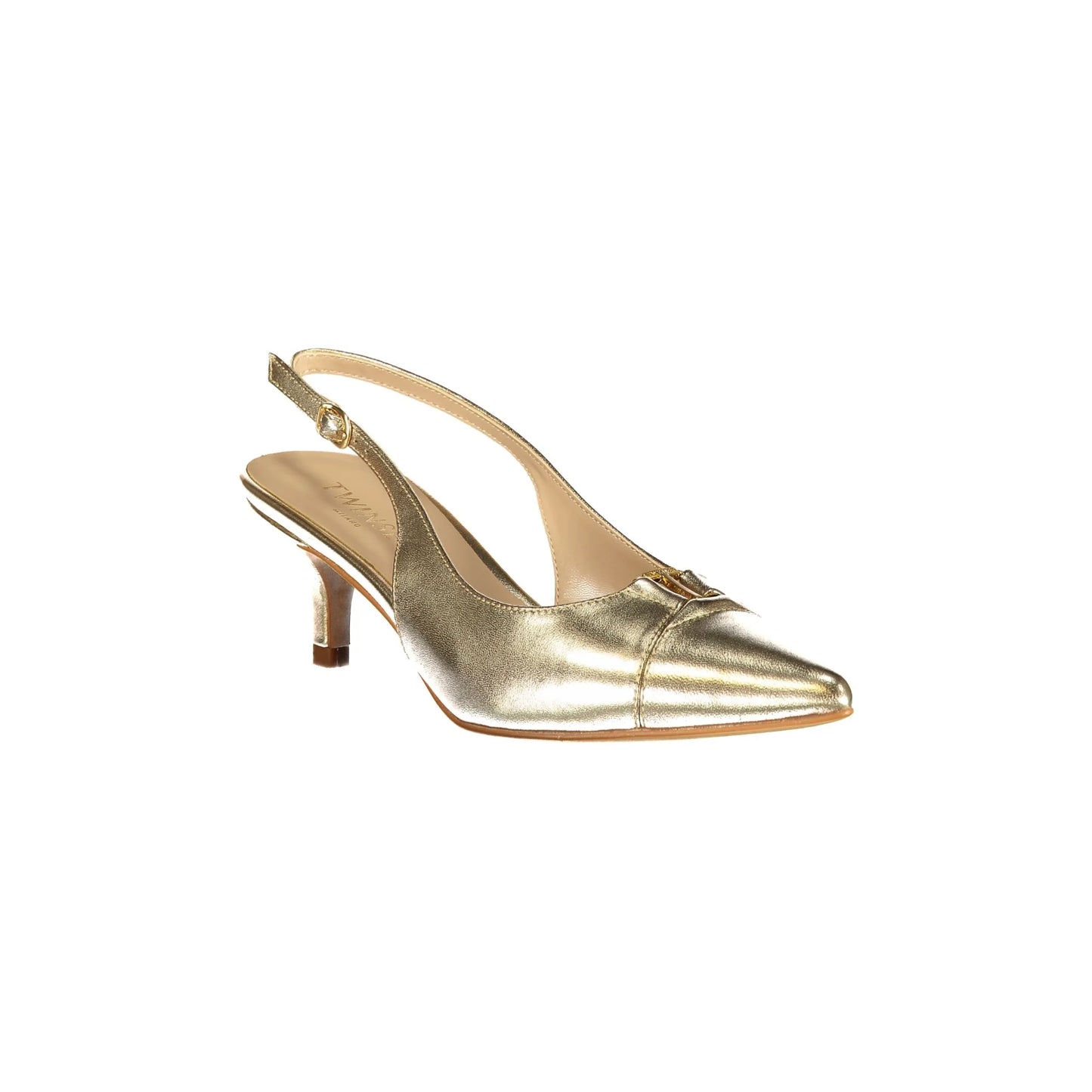 Twinset Sandali Donna Oro Tacco 3 cm Logo - vista 2