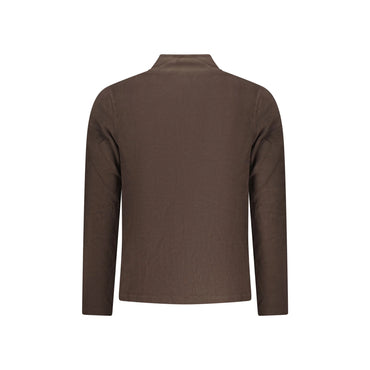 U.S. Grand Felpa Uomo Marrone Zip Pile Ricamo Logo Felpe - vista 2