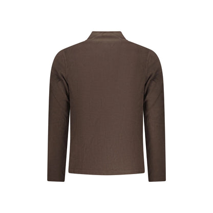 U.S. Grand Felpa Uomo Marrone Zip Pile Ricamo Logo Felpe - vista 2