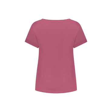 Freddy T-Shirt Maniche Corte Donna Viola Applicazione Strass - vista 2