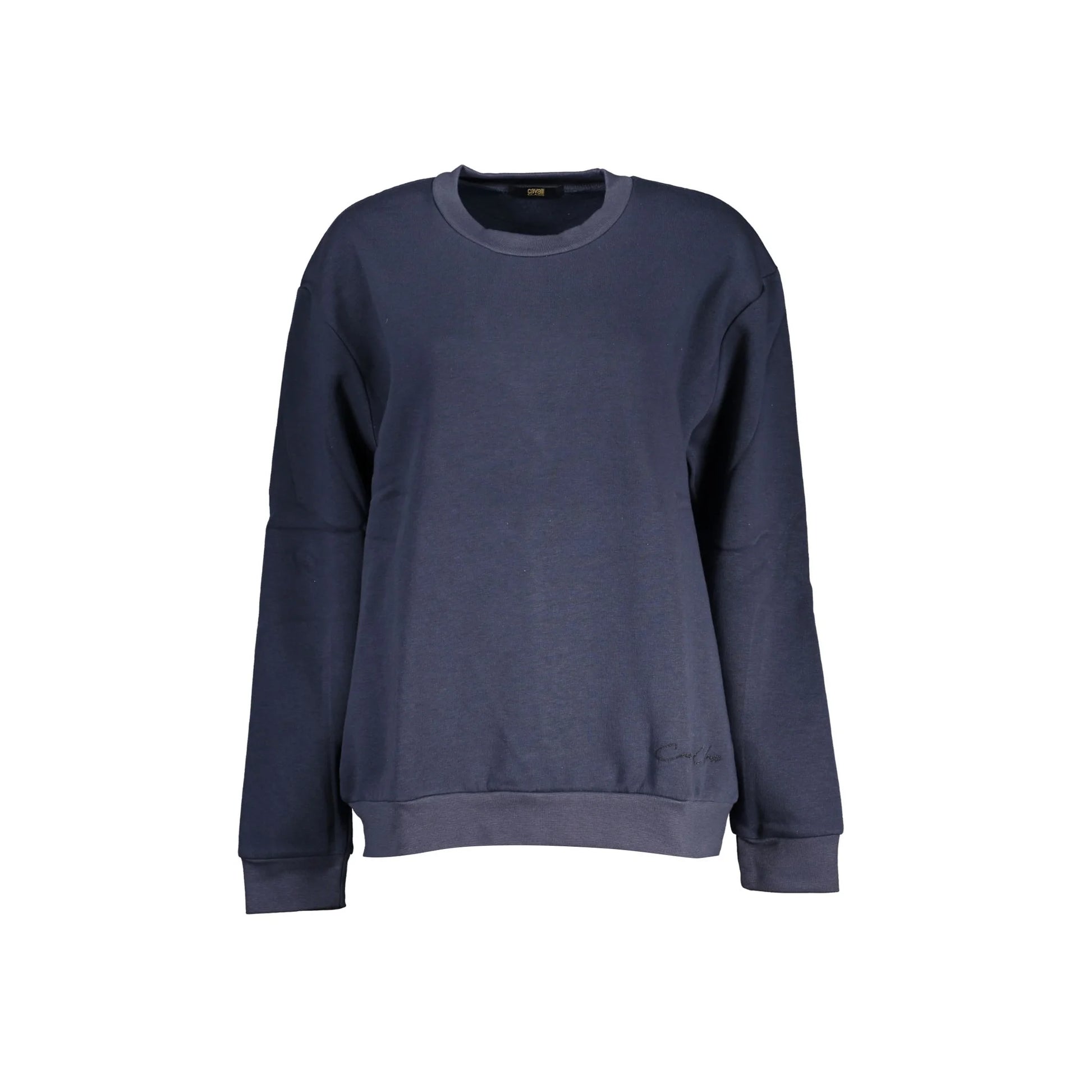 Cavalli Class Felpa Donna Blu Girocollo con Logo Ricamato Felpe - foto prodotto