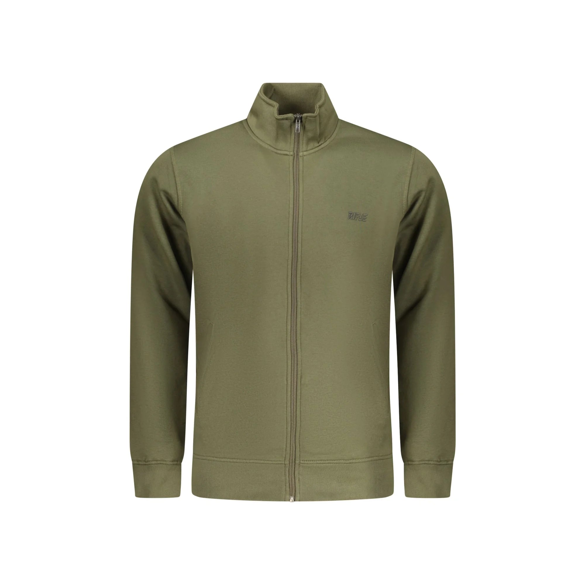 RIFLE FELPA CON ZIP UOMO VERDE