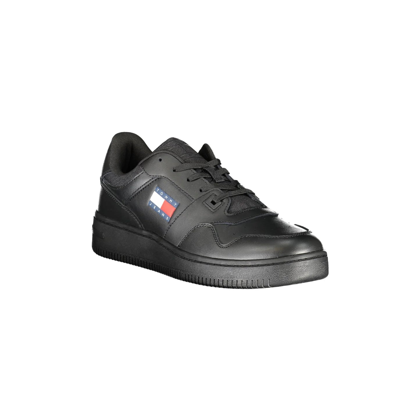TOMMY HILFIGER Scarpe Sneakers Sportiva Uomo Nera con Dettagli a Contrasto nero - vista 2
