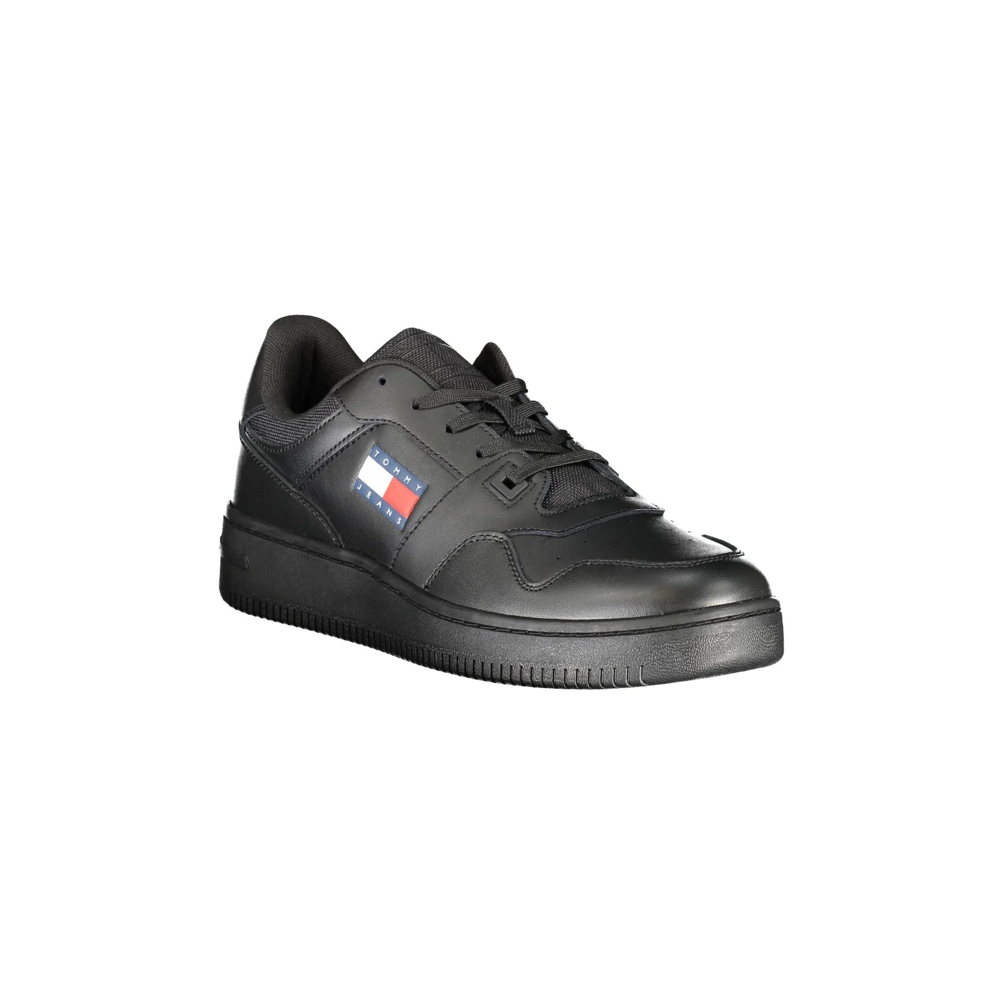 TOMMY HILFIGER Scarpe Sneakers Sportiva Uomo Nera con Dettagli a Contrasto nero - vista 2