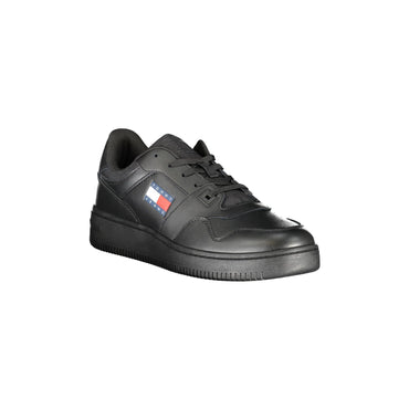 TOMMY HILFIGER Scarpe Sneakers Sportiva Uomo Nera con Dettagli a Contrasto nero - vista 2