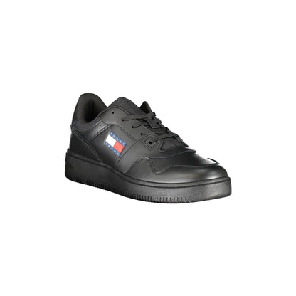 TOMMY HILFIGER Scarpe Sneakers Sportiva Uomo Nera con Dettagli a Contrasto nero - vista 2