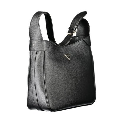 Guess Jeans Borsa a Spalla Donna Nera Logo Borse nero - vista 3