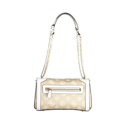 GUESS JEANS Borsa Donna Loralee Bianca a Spalla con Catena Borse bianco - vista 2