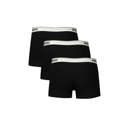 Boss Boxer Uomo Nero Stampa Logo Intimo - vista 2
