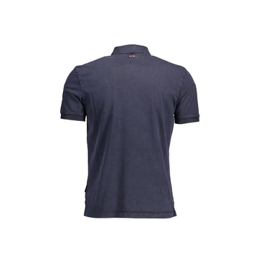 Napapijri Polo Maniche Corte Uomo Blu Stampa - vista 2