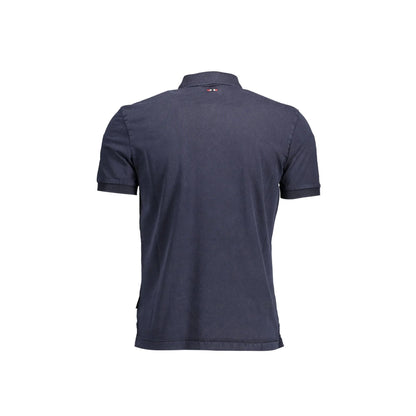 Napapijri Polo Maniche Corte Uomo Blu Stampa - vista 2