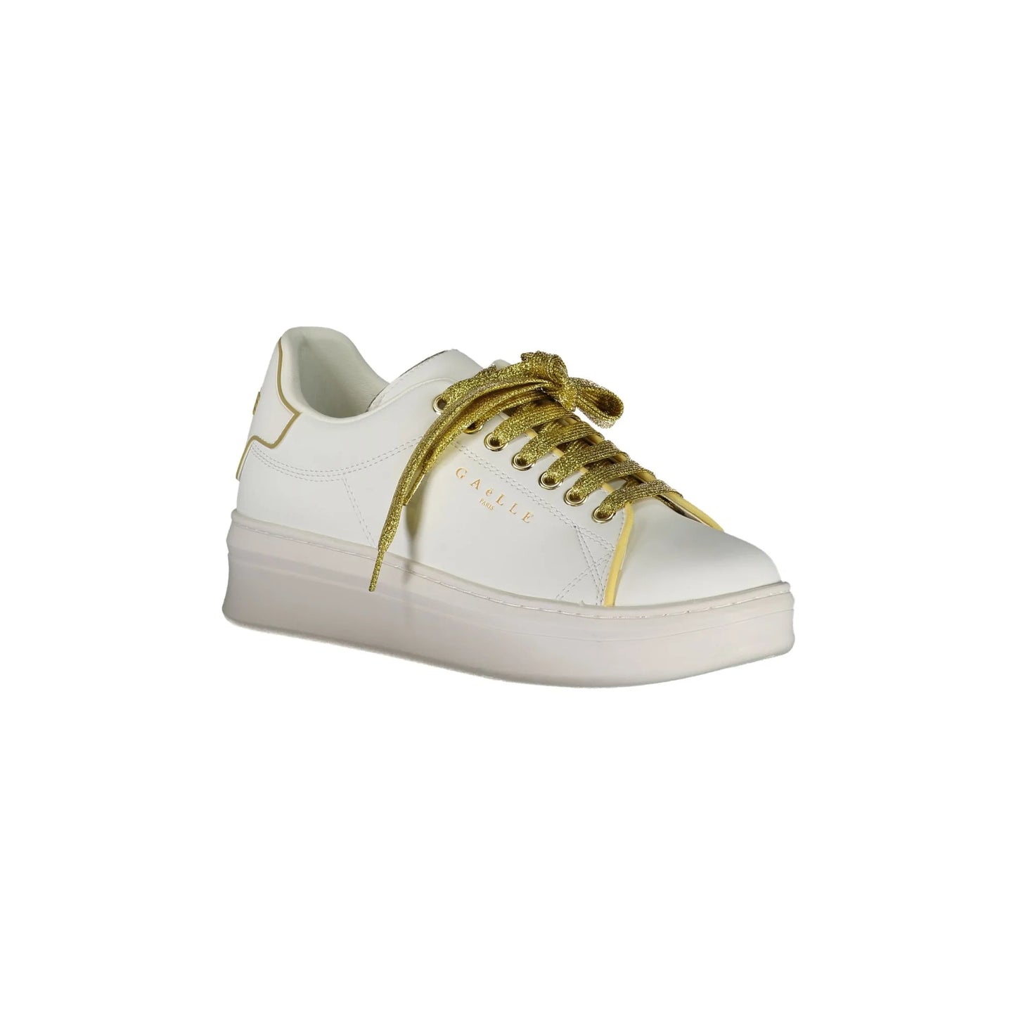 GAELLE PARIS Scarpe Sneakers Donna Bianche con Doppio Laccio Logato bianco - vista 2