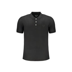 Gian Marco Venturi Polo de Manga Corta Hombre Negra Bordado