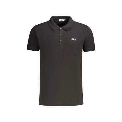 Fila Polo Maniche Corte Uomo Nera Ricamo Nero - foto prodotto