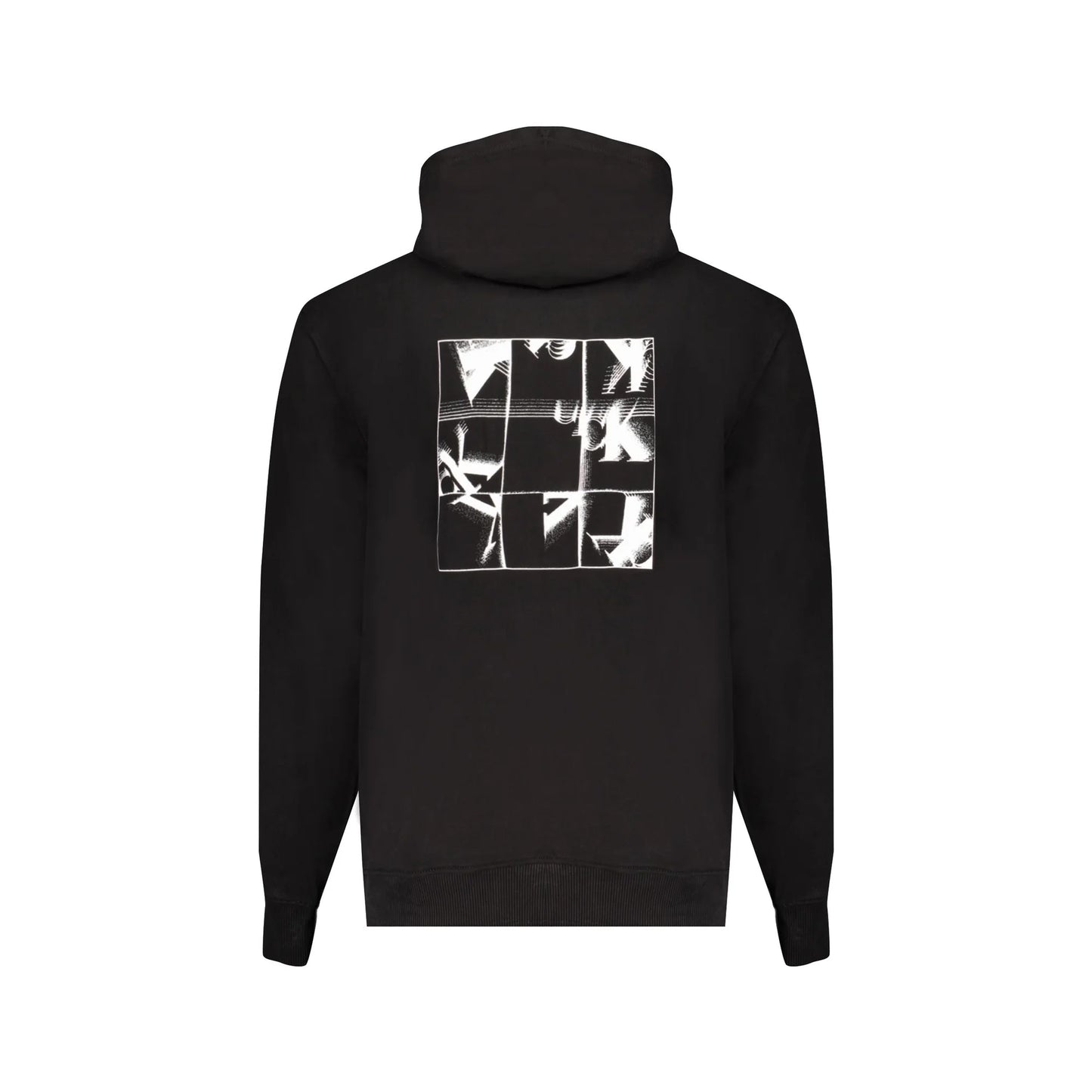 Calvin Klein Felpa Uomo Nera Cappuccio Garzata Tascone Stampa Felpe nero - vista 2
