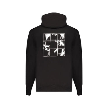 Calvin Klein Felpa Uomo Nera Cappuccio Garzata Tascone Stampa Felpe nero - vista 2
