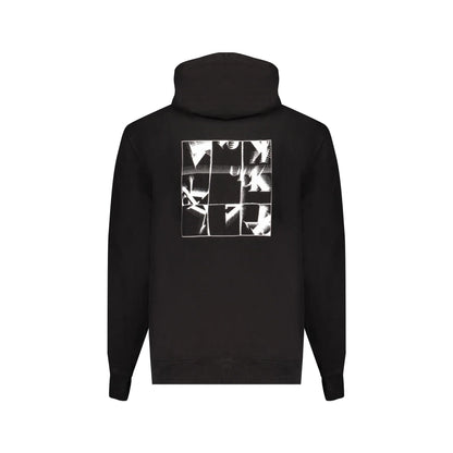 Calvin Klein Felpa Uomo Nera Cappuccio Garzata Tascone Stampa Felpe nero - vista 2