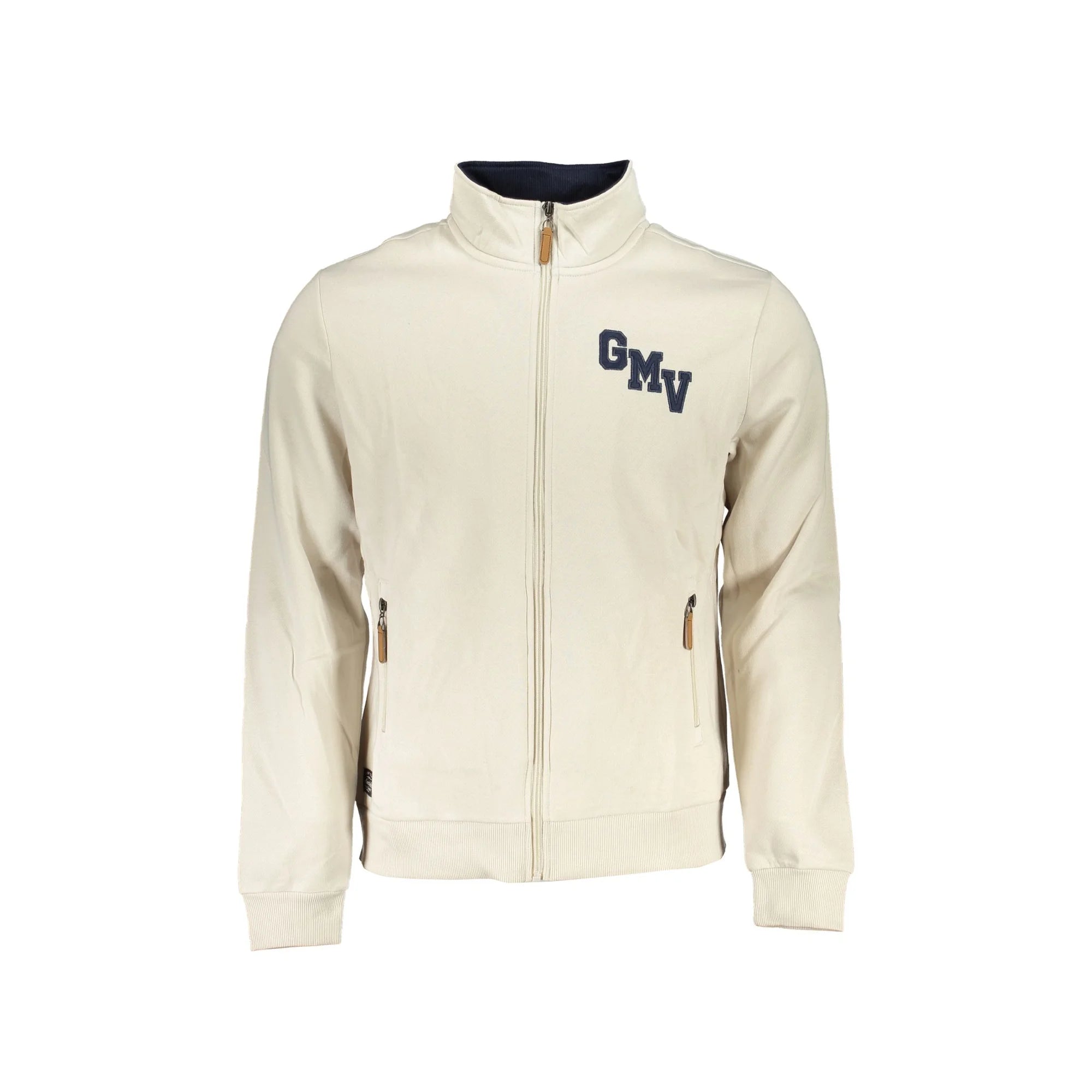 GIAN MARCO VENTURI FELPA CON ZIP UOMO BIANCO