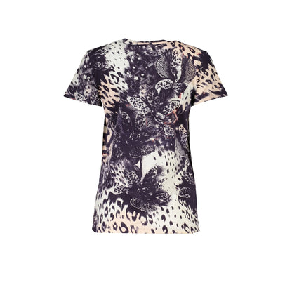 Cavalli Class T-Shirt Maniche Corte Donna Rosa Stampa Logo - vista 2