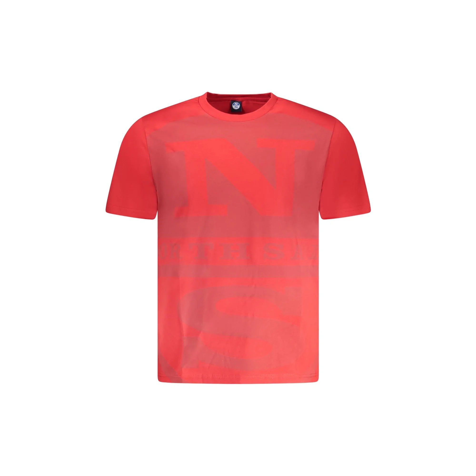 North Sails T-Shirt Maniche Corte Uomo Rossa Stampa Logo Rosso - foto prodotto