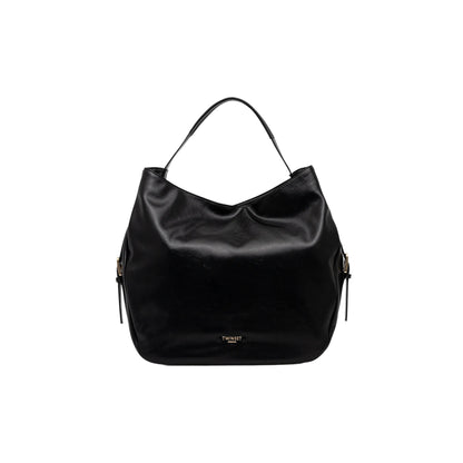 TWINSET Borsa Donna a Spalla Nera Hobo con Dettagli a Contrasto Borse nero - foto prodotto