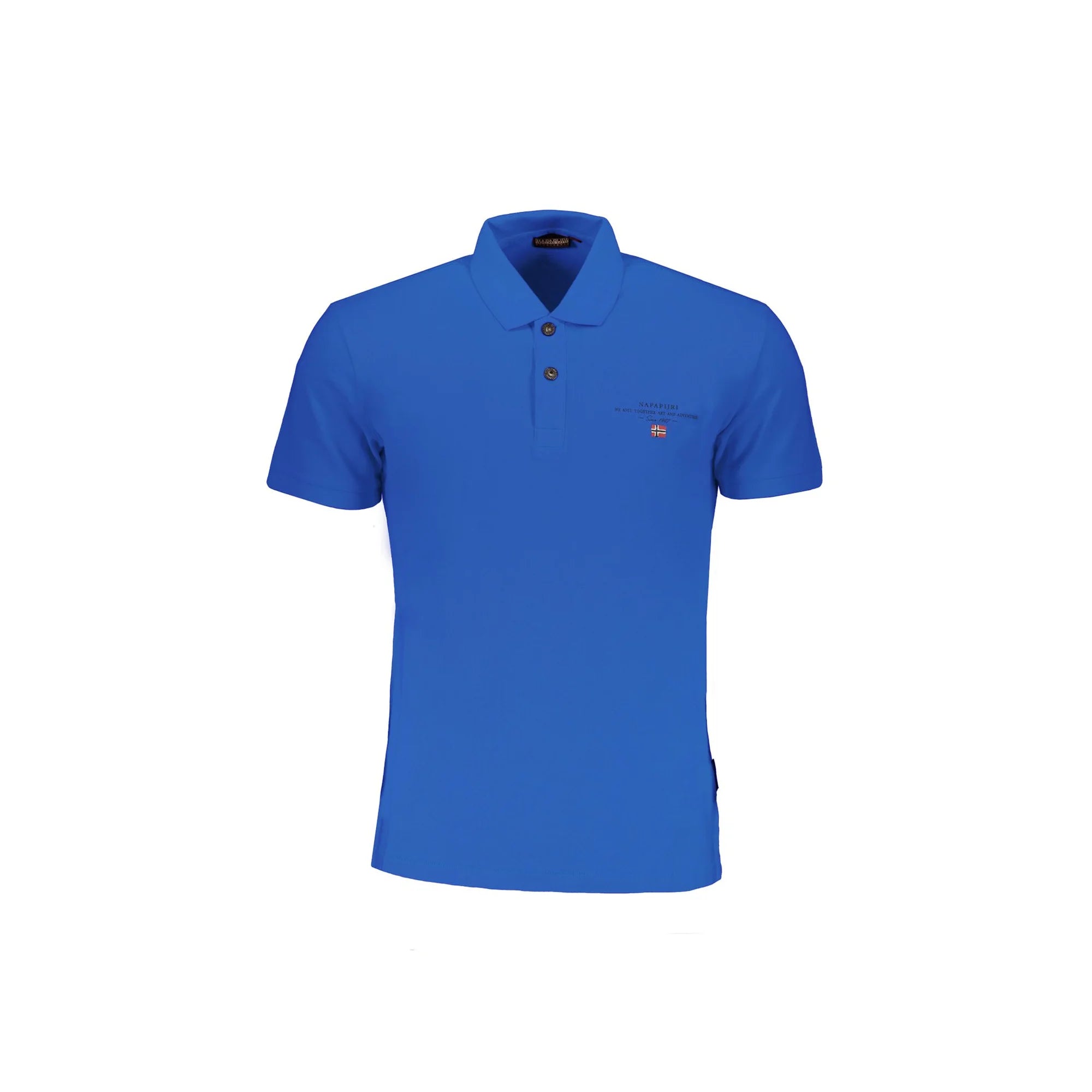 Napapijri Polo Maniche Corte Uomo Blu Stampa/Ricamo/Logo - foto prodotto