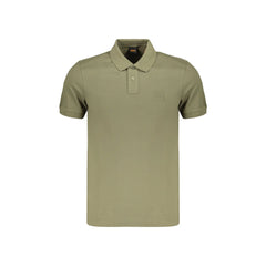 Boss Polo Maniche Corte Uomo Verde Ricamo
