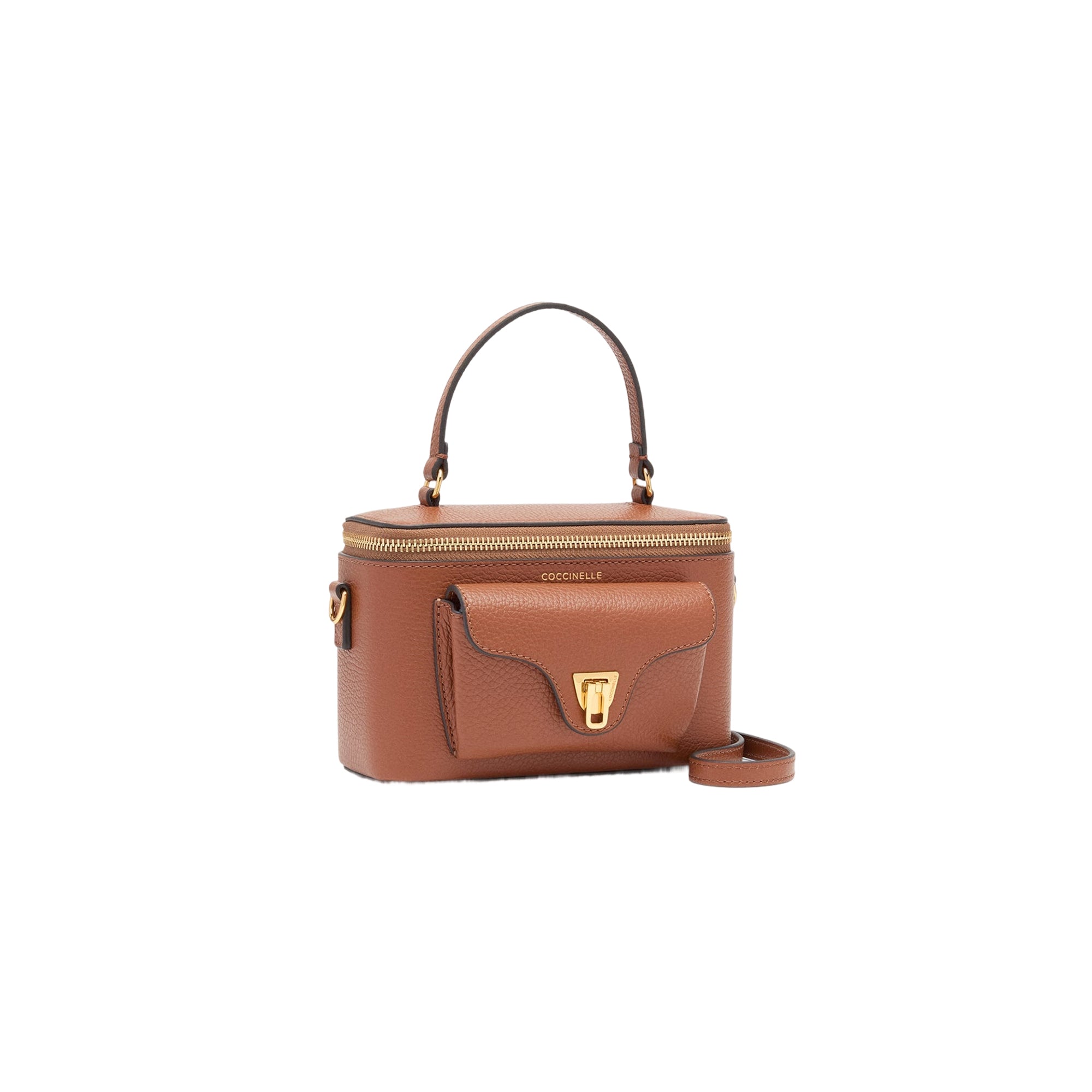 COCCINELLE Borsa Donna a Tracolla Marrone, In Vera Pelle, Beat Generation