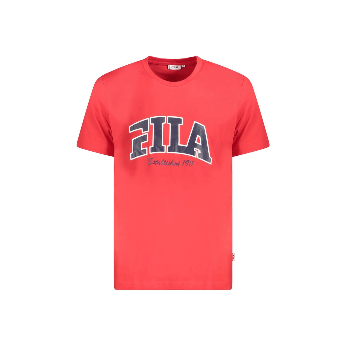 Fila T-Shirt Maniche Corte Uomo Rossa Stampa Logo Rosso - foto prodotto