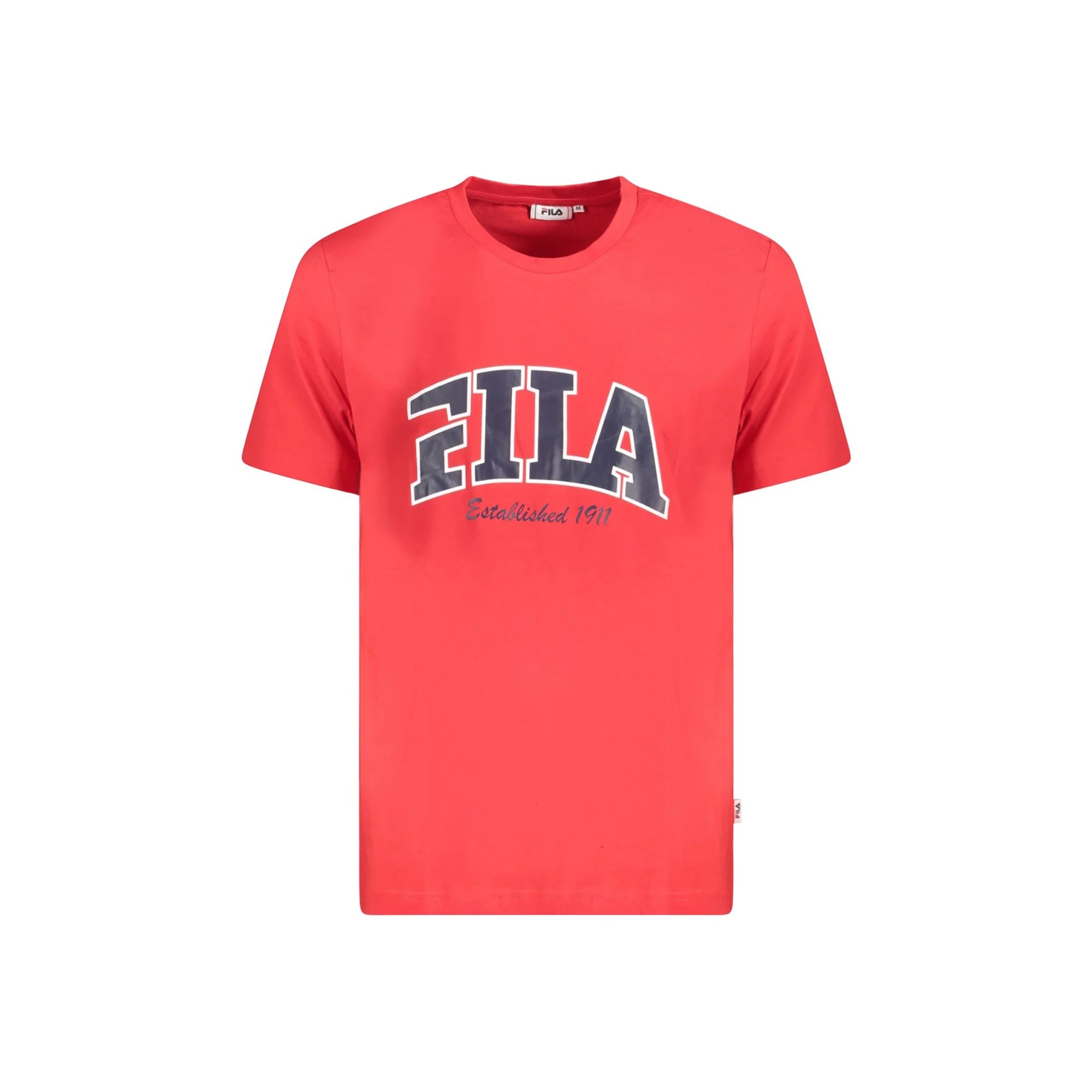 Fila T-Shirt Maniche Corte Uomo Rossa Stampa Logo Rosso - foto prodotto