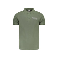 Accademia Militare Polo Maniche Corte Uomo Verde Stampa Logo