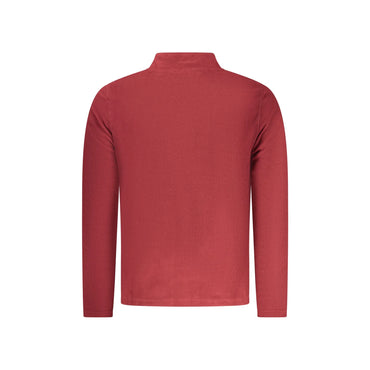 U.S. Grand Felpa Uomo Rossa Mezza Zip Pile Ricamo Logo Felpe rosso - vista 2