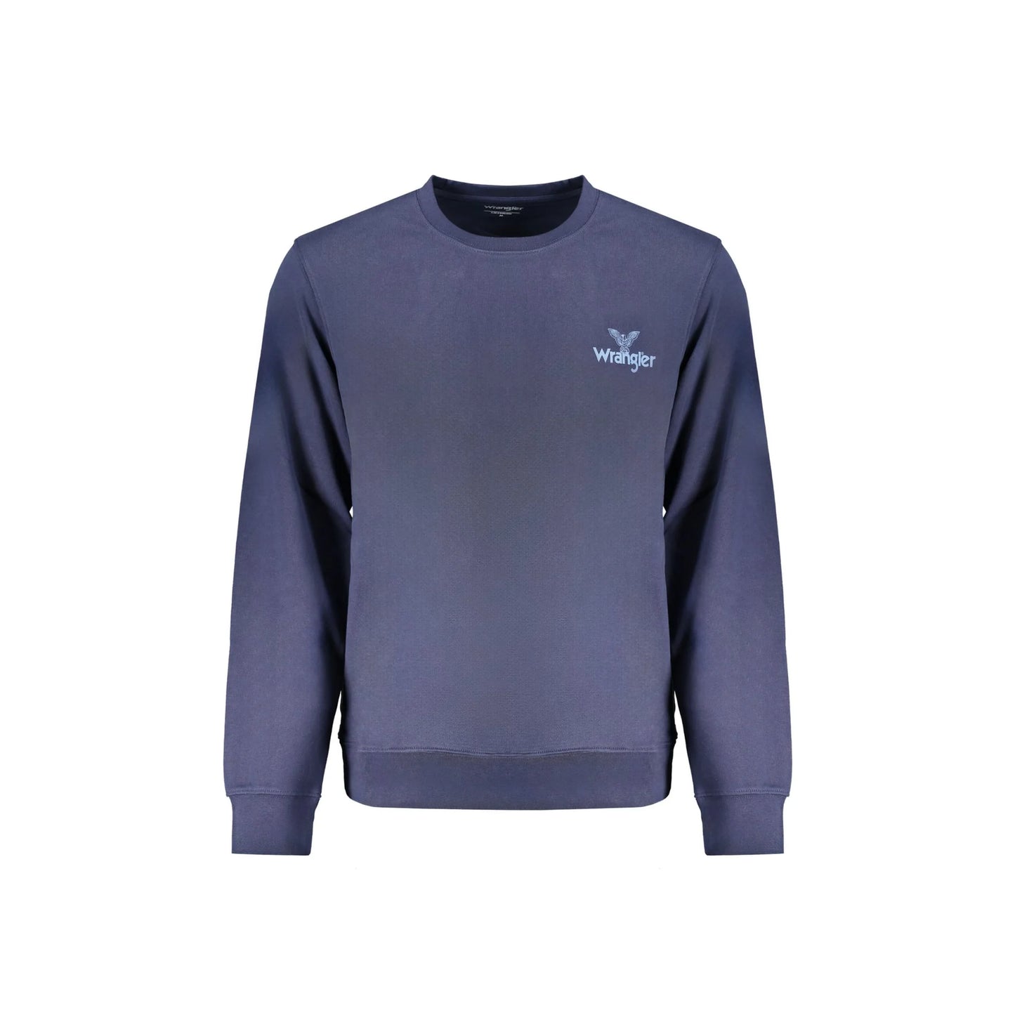 Wrangler Felpa Uomo Blu Girocollo Garzata Stampa Logo Felpe - foto prodotto